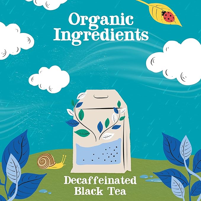 Clipper Tea, Organic Decaf, Plant-Based, Decaffeinated Black Tea, Great Over Ice, 1 Pack, 80 Unbleached Tea Bags