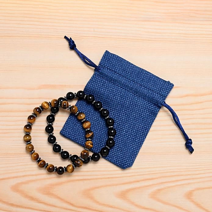 Cherry Tree Collection - Small, Medium, Large Sizes - Gemstone Beaded Bracelets For Women and Men - 8mm Round Beads