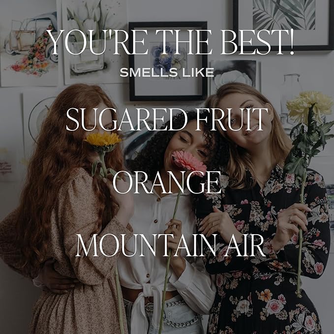 Sweet Water Decor You're The Best Candle | Tropical Fruit and Sugared Orange, Summer Scented Soy Wax Candle for Home | 9oz Clear Jar, 40 Hour Burn Time, Made in The USA