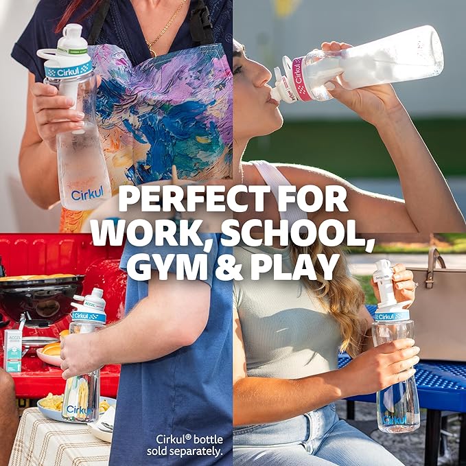 Cirkul Accel Electrolytes Flavor Water Variety Pack, Makes 36 Drinks, No Sugar, Zero Calorie Drink Mix, (2 Grapefruit, 2 Lemon Lime, 2 White Peach)