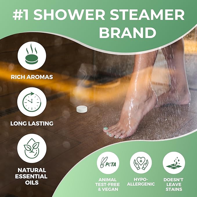 Cleverfy Eucalyptus for Shower Steamers Aromatherapy – Stocking Stuffers for Women, Teens and Wife – Christmas Gifts for Women and Teen Girls – White Elephant Gifts for Adults – 18 Tablets