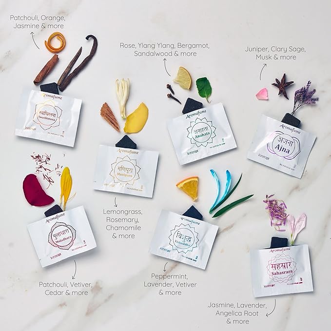 Chakra Incense Brick Variety Box with Tree of Life Burner