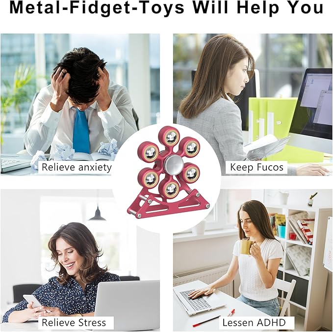 Desk Toys for Fidget Ferris-Wheel-Spinner: 4mins Kinetic-Spinning Cool-Gadgets, Cool-Stuff Thing Toy for Office School Home Man Women Christmas, Stress-Relief Game Gifts for Adult Teen Children Kid