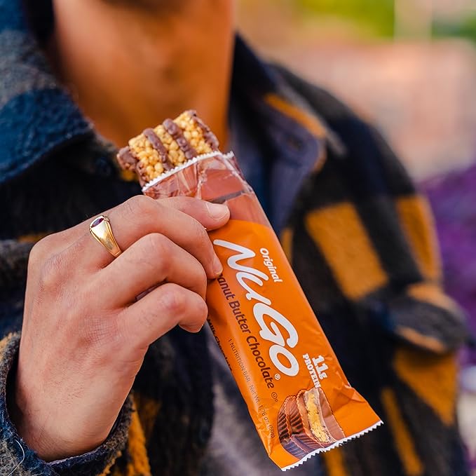 NuGo Protein Bar, Peanut Butter, 11g Protein, Gluten Free, 15 Count