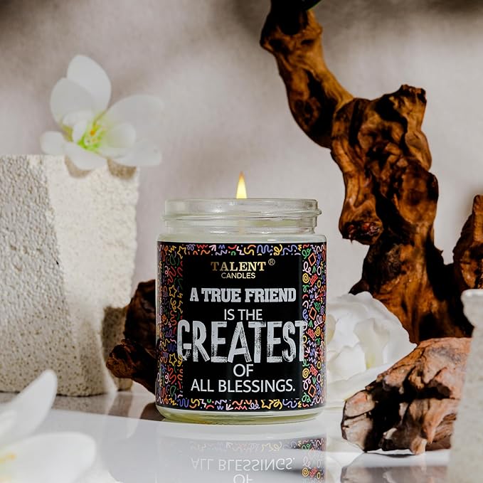 Best Friend Candle | Scented Candle Funny Birthday & Christmas Friendship Gifts | Sandalwood & Jasmine Scented Candles