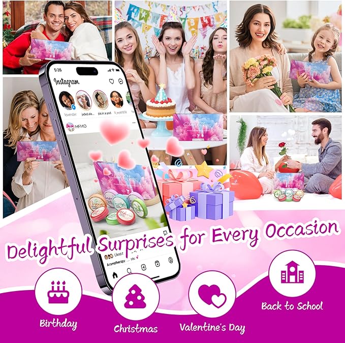 Shower Steamers Aromatherapy 8 Pack - Gifts for Women, Shower Bombs with Essential Oils, Self Care and Stress Relief Stocking Stuffers, Birthday Gifts for Women and Men. Dreamy Watercolor Style