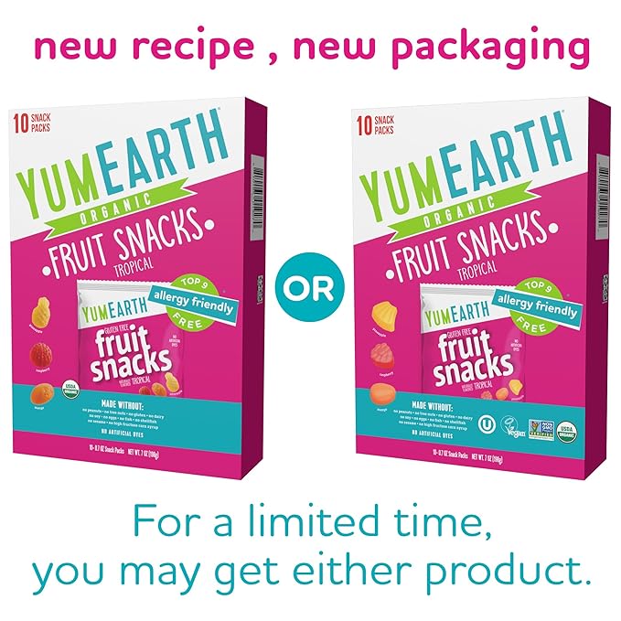 YumEarth Organic Tropical Fruit Snacks, 0.7 Ounce (Pack of 10)