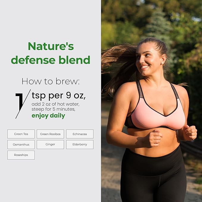 Michelle Peiret Immunity Tea, Natural Green Tea, Premium Blend for Immune System Support, Antioxidant-Rich Rooibos Tea, EGCG Source, 15 Servings