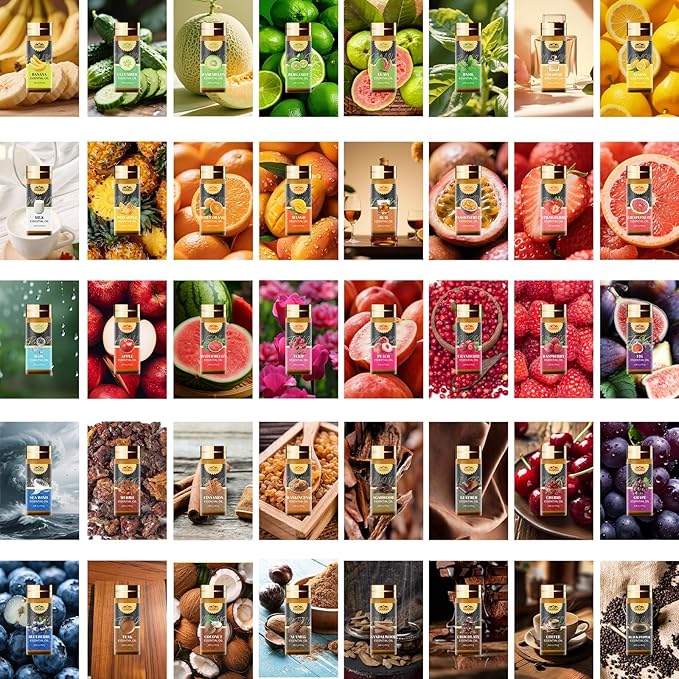 80 Pcs Pure Essential Oils for Diffusers for Home, Skin, Candle and Soap Making, 80 Scents - Tea Tree, Lavender, Lemon, Peppermint, Eucalyptus, Cinnamon, Rose and More, Aromatherapy Oils(80 * 5ML)