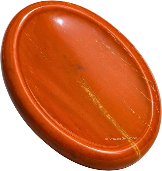 Amazing Gemstone Red Jasper Worry Stone Crystals and Healing Stones - Worry Stones for Stress Relief Gifts - Piedra Crystal Fidget for Meditation - Unique Stocking Stuffers and Birthday Gifts
