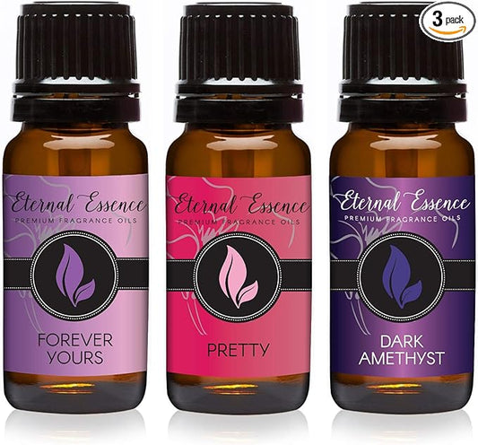 Eternal Essence Oils - Trio (3) - Forever Yours, Pretty & Dark Amethyst - Premium Fragrance Oil - 10ML