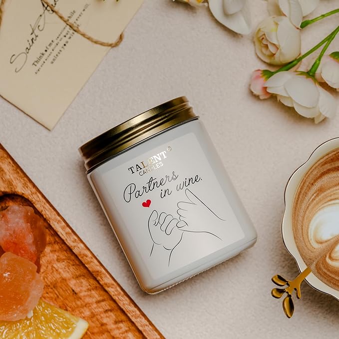 Best Friend Candle - Friendship Gifts for Women & Men - Scented Candle Funny Birthday Gifts - Champagne Cassis & Honey Scented Candle