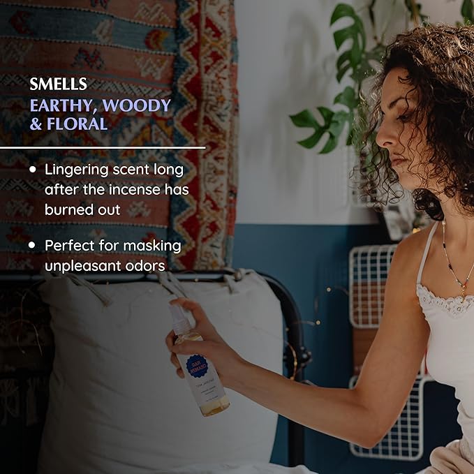 Nag Champa Natural Mist Spray by Aromafume | 100 ml / 3.3oz | Made with Sandalwood, Jasmine, Ylang Ylang & Champa flower extracts | Ideal for meditation and rituals | Non-alcoholic, non-toxic & vegan