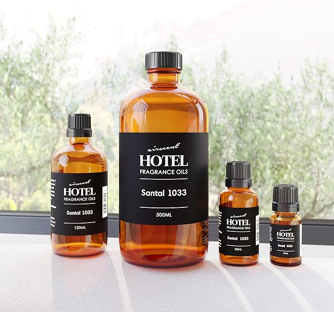 AirScent Santal Diffuser Oil No. 1033 - Santal-33-Inspired Perfume Dupe - Premium Fragrance Oil Blend for Ultrasonic and Waterless Diffusers and Crafting - 30 mL, 1 fl oz Glass Bottle with Dropper
