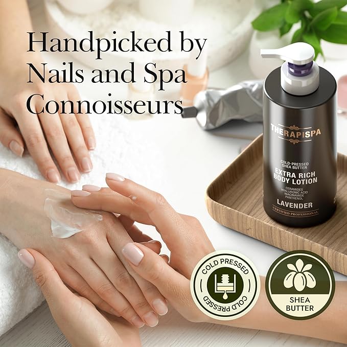 THERAPISPA Scented Body Lotion for Women – Deep Hydration & Refreshing Moisturizer with Shea Butter, Ceramides & Panthenol to Revive & Nourish Dry Skin (Bergamot & Olive, 17.0 fl oz)