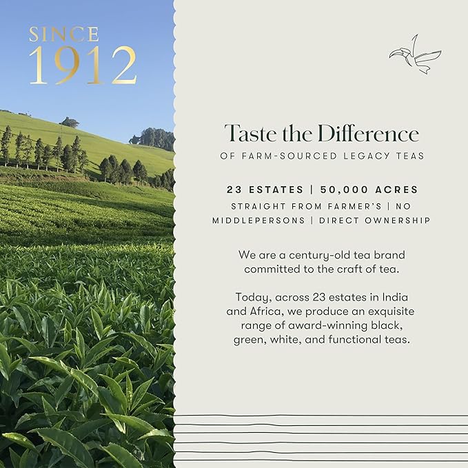 Luxmi Estates Lavender Valley Organic Lavender Tea (50 Tea Bags) Low Caffeine Tea Bags For Sleep, Relaxing, Calming, and Stress Relief, With Certified Organic Darjeeling Makaibari White Tea