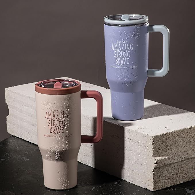 DIVERSEBEE 30 oz Insulated Stainless Steel Tumbler with Lid, Inspirational Birthday Thank You Gifts for Women, Mom, Wife, Girlfriend, Teacher, Her, Nurses, Best Friend, Travel Mug (Blush)