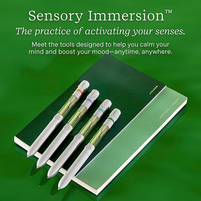 Lifelines Pen Diffuser, Herbal Garden - 1mm Black Ballpoint Pen with Scented Essential Oil Blends – Aromatherapy Diffuser & Sensory Immersion Diffuse Aroma As You Write