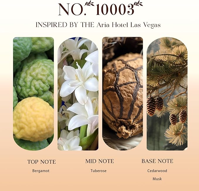 Hotel Diffuser Oils Gift Set, Joosing Hotel Scent Essential Oils d 4 x 30ml Large Bottles (4 Fl Oz Total), Premium Fragrance Oil No. 10003 The Aria for Le Labo Aromatherapy Diffusers and Humidifiers