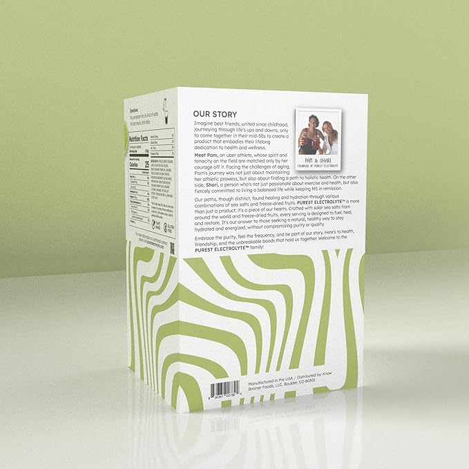 Know Brainer Purest Electrolyte Hibiscus Lime Powder Packets – Whole Food Hydration - Organic Freeze-Dried Fruits and Solar Sea Salts for Ultimate Electrolyte Balance