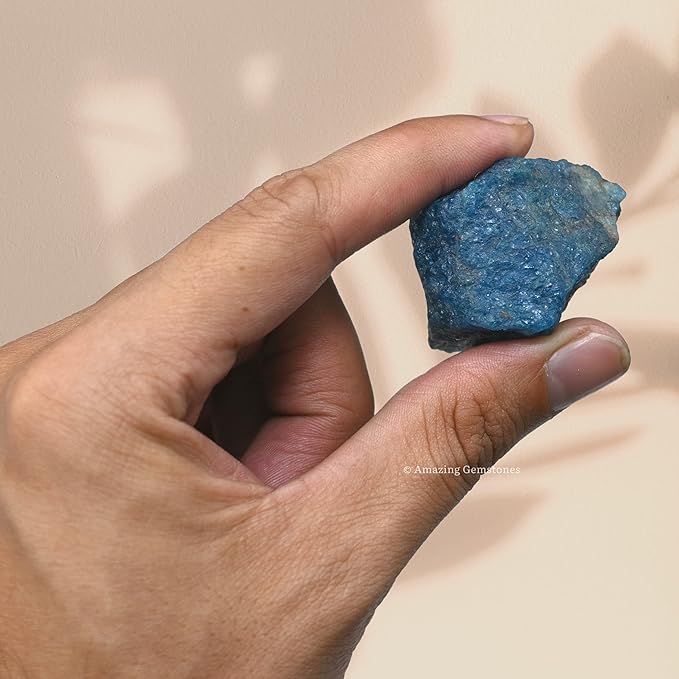 Amazing Gemstone Apatite Raw Crystals and Healing Stones, Natural Rocks for Tumbling - DIY Raw Stones and Crystals, 2 Pieces