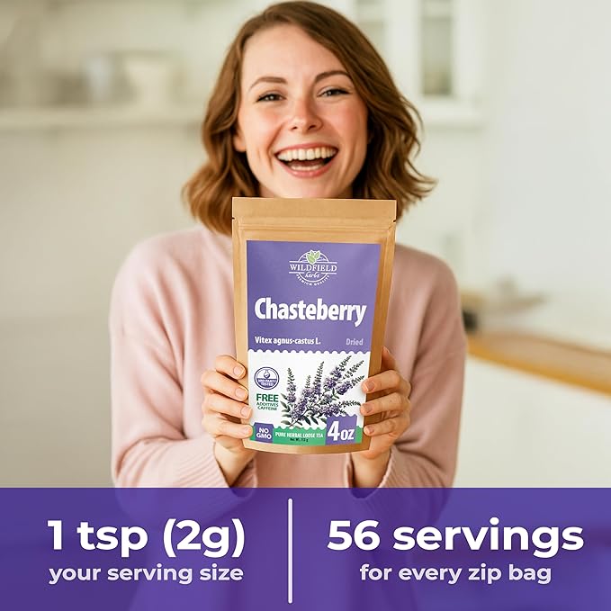 4 oz. Chaste Tree Berry Сhasteberry Tea Chaste Tree Berry Tea Herb (Vitex Agnus-Castus) - 113g Herbal Vitex Sauzgatillo