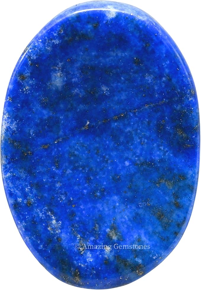 Amazing Gemstone Lapis Lazuli Worry Stone, Healing Crystals - Piedra Crystal Fidget for Gift, Meditation, Calming, Relaxation, Stress Relief