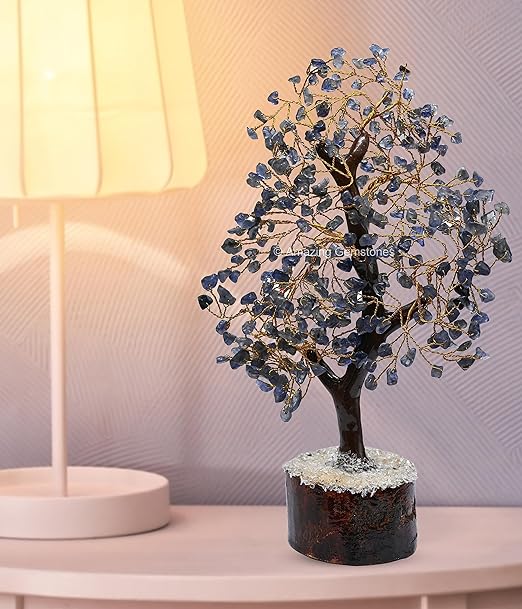 Amazing Gemstone Crystals and Healing Stones Birthday Gifts for Women - Iolite Crystal Tree of Life Home Decor Stocking Stuffers, Bookshelf, Room, Meditation Gift for Mom Dad, Unique Birthday Gifts