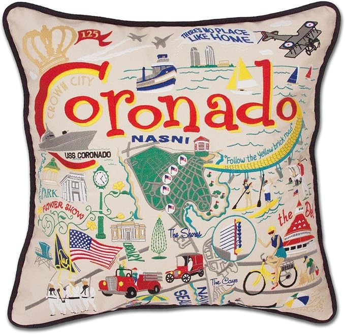 Catstudio Coronado Embroidered Decorative Throw Pillow