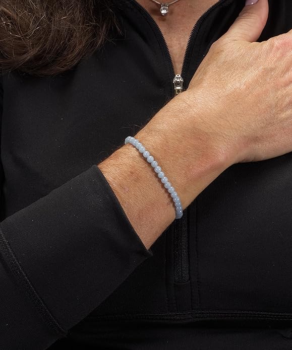 Cherry Tree Collection - Small, Medium, Large Sizes - Gemstone Beaded Bracelets For Women and Men - 4mm Round Beads