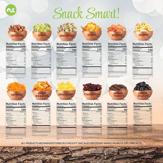 NUT CRAVINGS - Diwali Sweets Hamper Dried Fruit & Mixed Nuts Gift Basket in White Gold Box (12 Assortments) Food Arrangement, Healthy Snack Care Package, Food Assortments