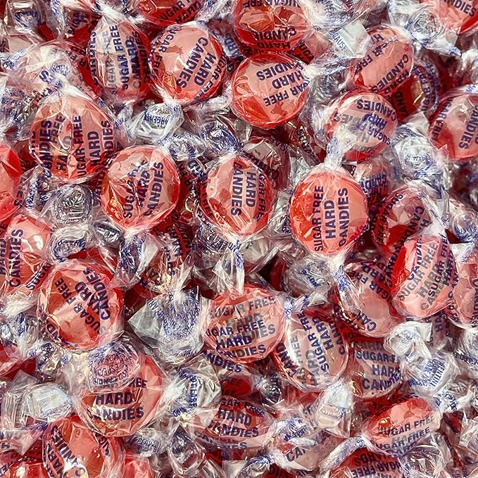 Sugar Free Fiery Cinnamon Hard Candy Discs -1 lb Bag Individually Wrapped Keto And Diabetic Friendly Cinnamon Flavored Gourmet Candies (16oz)