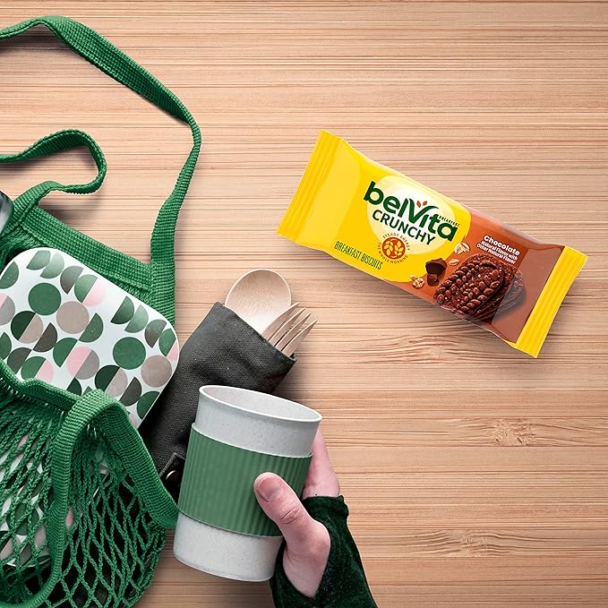 belVita Breakfast Bars Biscuits, Chocolate, 30 Total Packs, 6 Boxes (4 Biscuits Per Pack)