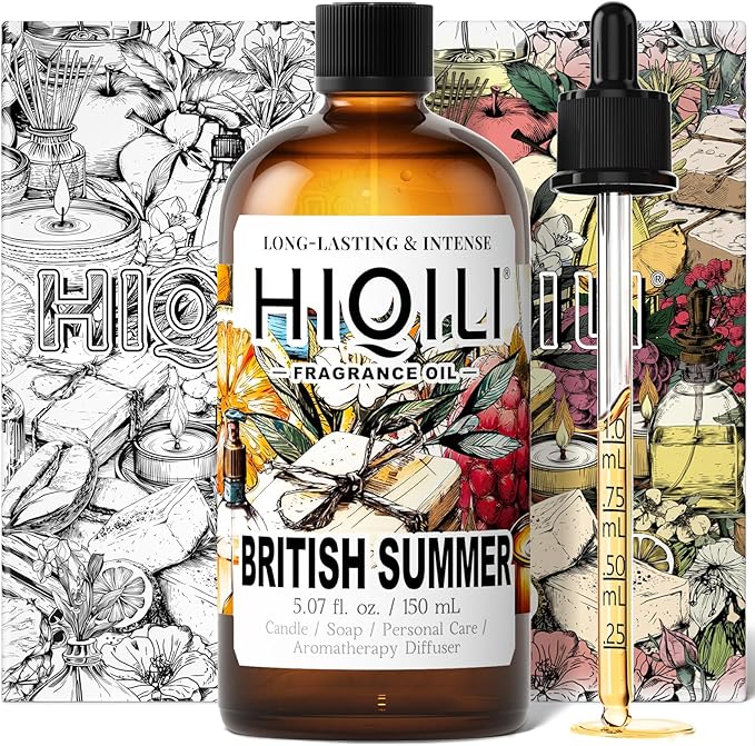 HIQILI British Summer Fragrance Oil for Diffuser, Inspired by Bvr.Berry Women Brit-Sumr, Candle & Soap Making, Bath Bombs - Fresh Sweet Notes, Long-Lasting Aroma - 5.07 Fl Oz