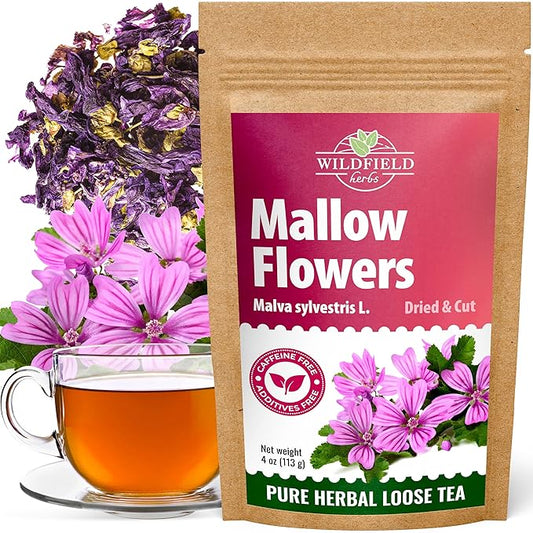 4 oz. Malva Tea Mallow Herb Mallow Flower Leaves Herbal Tea (Malva) - 113g Herb