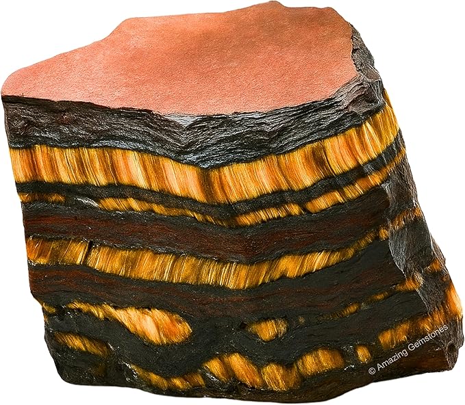 Amazing Gemstone 2 Pieces Iron Tiger Eye Raw Crystals and Healing Stones, Natural Rocks for Tumbling and DIY Raw Stones and Crystals