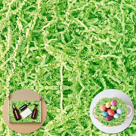 Darfukei Shredded Paper For Gift Baskets, Crinkle Paper Filler 1/2LB (8 oz) for easter basket grass, Crinkle Cut Paper Shred For Birthdays, Weddings,Boxes Bags, Anniversaries, Gift Wrapping