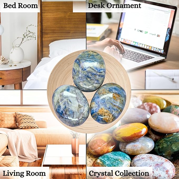 Amazing Gemstone Scheelite Crystals and Healing Stones - Large Palm Stone Crystals Piedra - Crystal for Good Luck, Balanced Positive Energy, Meditation - Unique Stocking Stuffers, Gifts for Women, Men