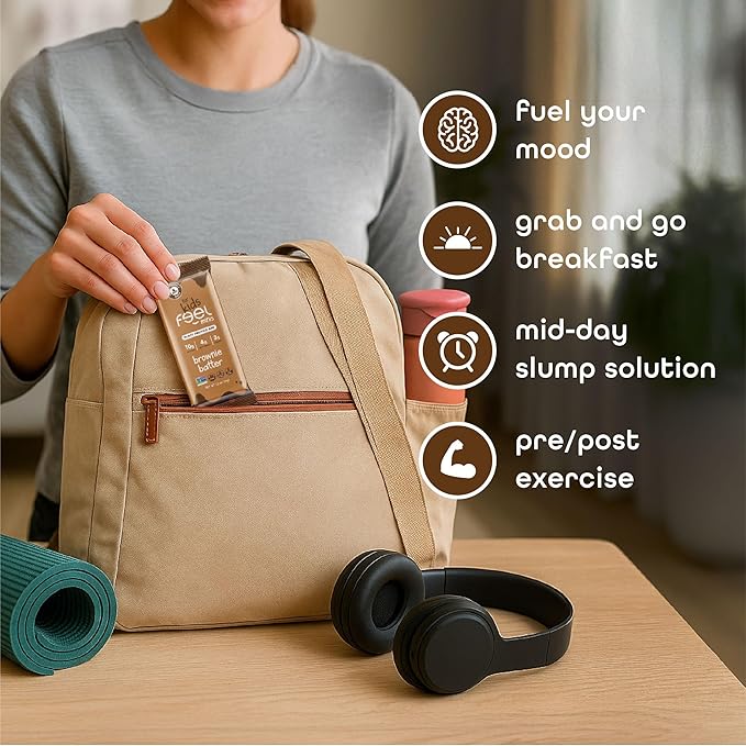 Feel Bar Minis – Kids Protein Bars | Brownie Batter – 12 Pack | 10g Plant Protein | 100 Calories | No Added Sugar | + Daily Veggies | Gluten Free, No Nuts, No Soy, No Dairy, No Grains