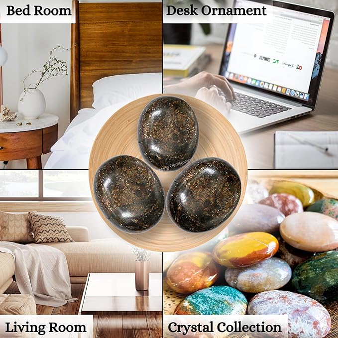 Amazing Gemstone Garnet Crystals and Healing Stones - Large Palm Stone Crystals Piedra - Crystal for Good Luck, Balanced Positive Energy, Meditation - Unique Stocking Stuffers Gifts for Women, Men