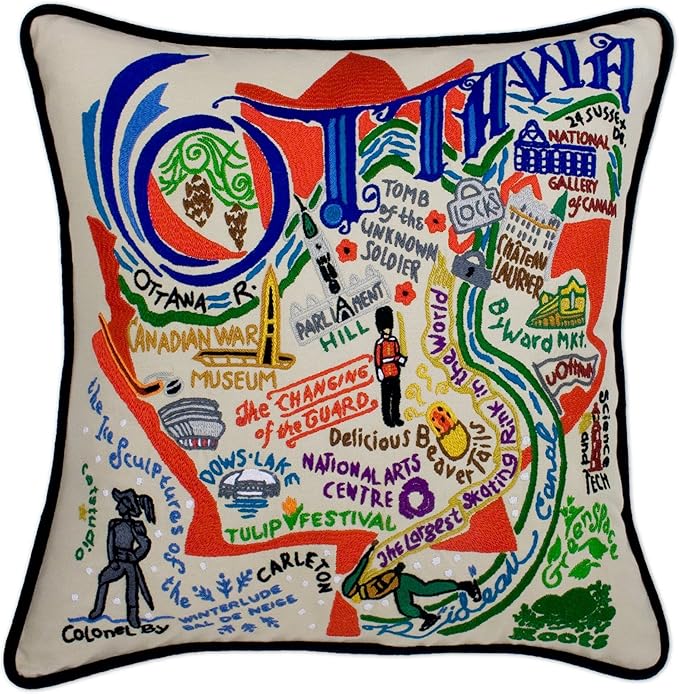 Catstudio Ottawa Embroidered Decorative Throw Pillow