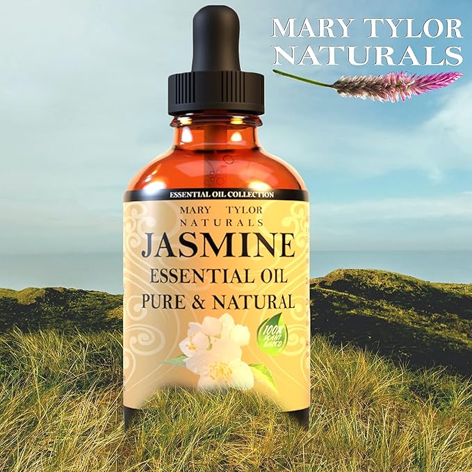 Jasmine Essential Oil (1 oz), Premium Therapeutic Grade, 100% Pure and Natural, Perfect for Aromatherapy, and Much More by Mary Tylor Naturals