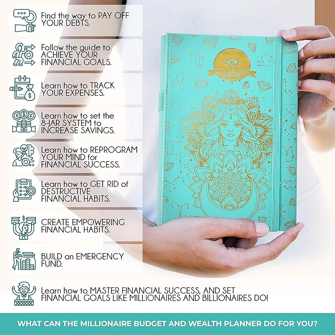 Budget Planner and Monthly Bill Organizer - Finance Planner, 12-Month Journey to Financial Freedom | Bill Payment Tracker Monthly Organizer, Money Saving & Expense Tracker | Undated Budgeting Journal