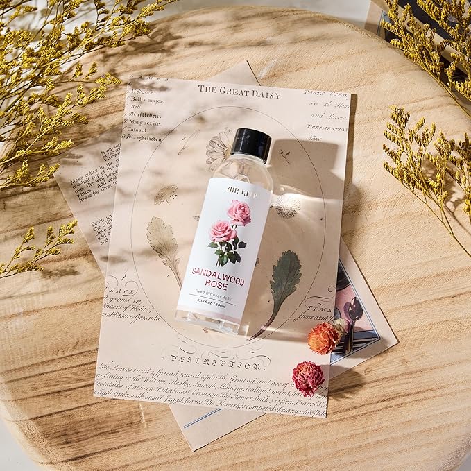 Airkeep Diffuser Oil Refill/Sandalwood Rose/3.38oz（100ml/1 Pack/Scented Oil Refill for Diffuser Home Fragrance for Bedroom, Bathroom Office Home Decor