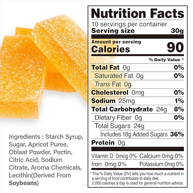 Jelly Fruit Mochi, Japanese Traditional Candy, individually wrapped, Artisanal Handworks, 100% Japanese Apricot, 300g【YAMASAN】