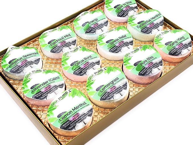 Spa Pure Shower Bombs: New SCENTS Rejuvenating Steamers Aromatherapy Tablets, Bomb, Vaporizing Steamer Soothers Bath Melt for Women, Men, Natural Organic Large Cosmetic Fizzies (12 Count) Pack of 1