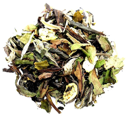 Nelson's Tea - Peach Tangerine - White Loose Leaf Tea - Green tea, white tea, and dried peaches -16 oz.