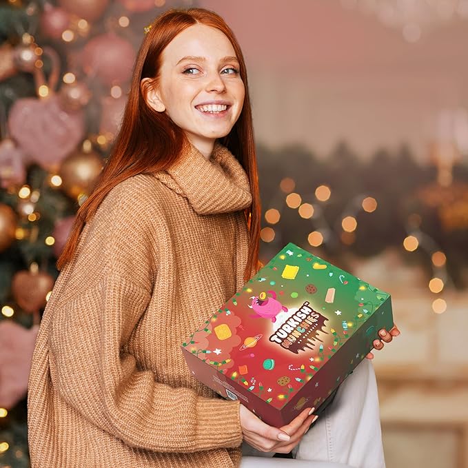 Maxi International Snack Box | Premium Exotic Foreign Snacks | Unique Snack Food Gifts Included | Celebration Theme | Candies from Around the World | 21 Full-Size + 1 Bonus Snacks