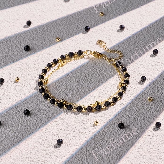 Farfume Crystal Bracelet Beaded Bracelets for Women 4mm Natural Stone Beads Gemstone Handmade Anxiety Jewelry Gifts