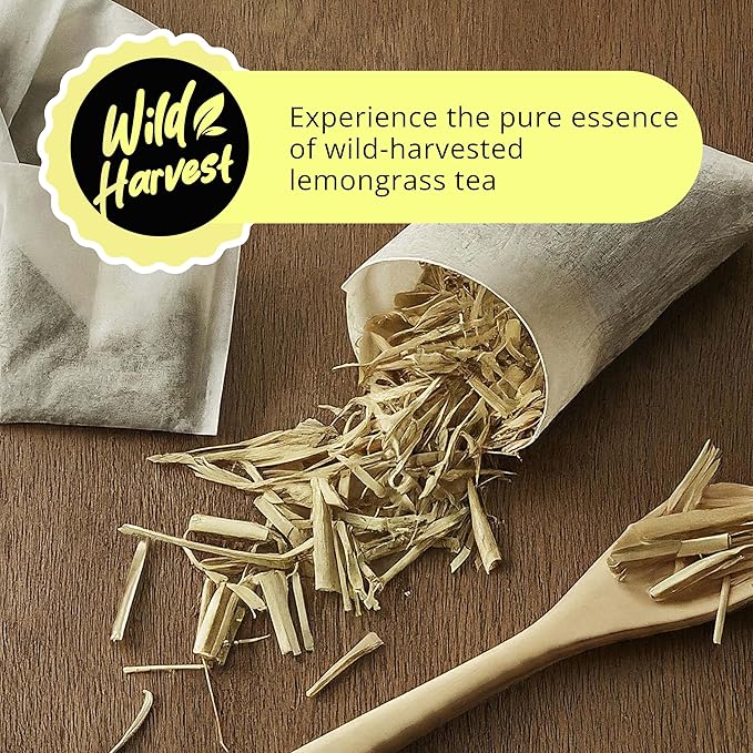 Premium Lemongrass Tea-75 Bags, Te De Limon, Natural Lemongrass Tea Bags, Non-GMO, Caffeine Free, Sugar Free. Perfect For Hot & IcedTea. By Akshit